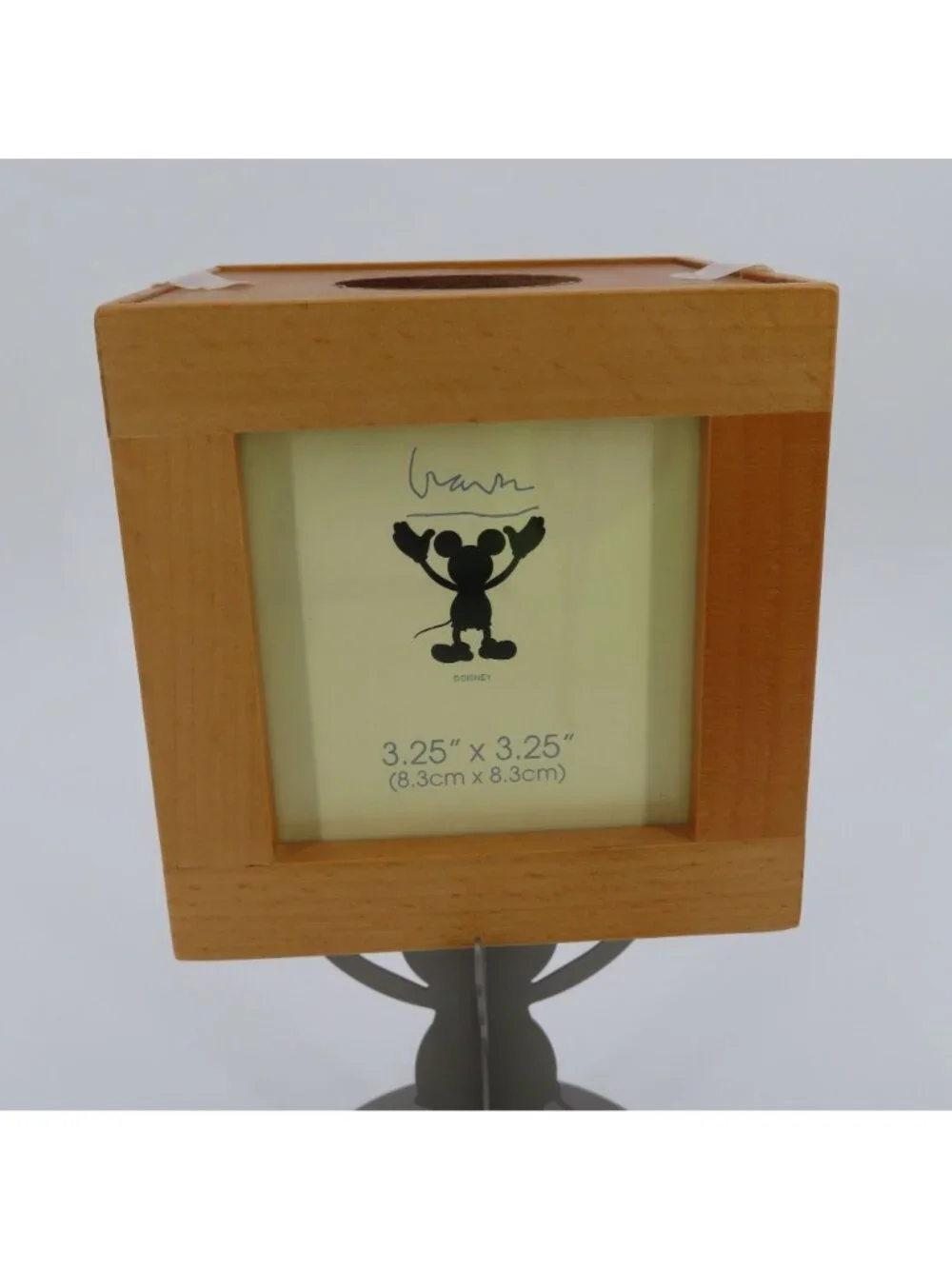 Michael Graves x Disney Mickey Mouse Wood Metal Pedestal Photo Frame Cube 2006